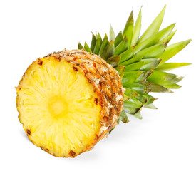 Fresh pineapple on white background - 52727432