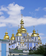 Fototapeta na wymiar St. Michael's Golden-Domed Monastery - famous church complex in