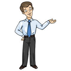 cartoon office worker