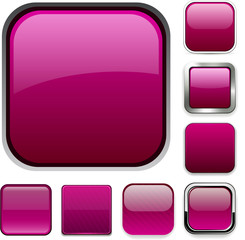 Square magenta app icons.