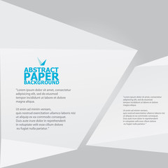 White vector stylish brochure for text and advertising.