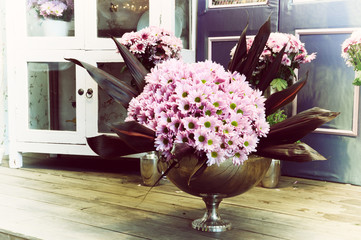 Bouquet of pink gerbera daisies