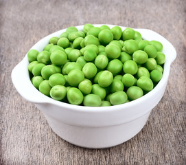 Young green peas