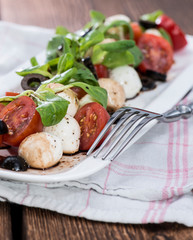 Portion of Salad with Balsamic Vinegar