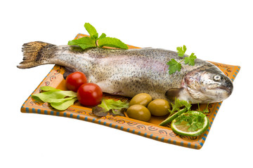 Fresh raw rainbow trout