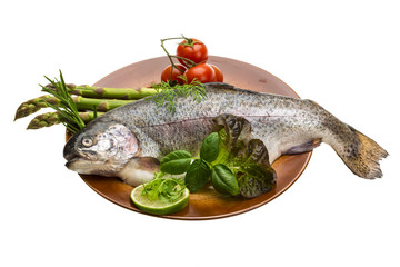 Fresh raw rainbow trout