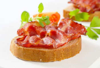 Crispy pan-fried slice of pork on bread