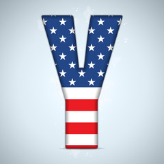 Fototapeta premium USA Independence Day Alphabet Letters