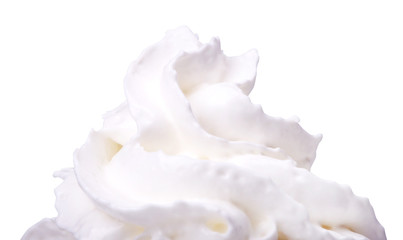 Obraz na płótnie Canvas Whipped cream isolated