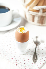 Egg soft-boiled in cup