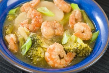 Chinese Prawns with Ginger and Spring Onion