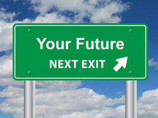 YOUR FUTURE Signpost (careers jobs success business people)