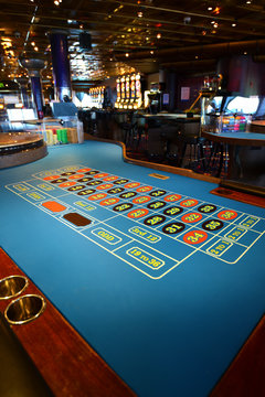 Casino roulette, gambling casino concept