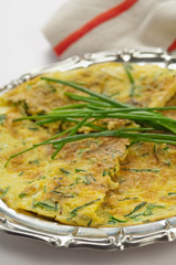 Frittata con erba cipollina - Omelette with chives