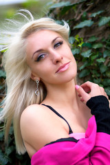 Fototapeta premium beautiful girl with green eyes