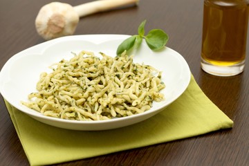 Trofie with pesto sauce
