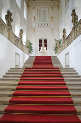 Elegant staircase in luxurious building