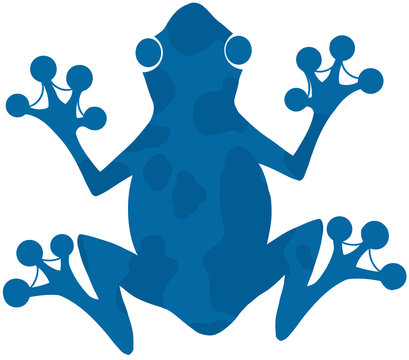 recommend clip art: Blue Spotted Frog Silhouette Logo