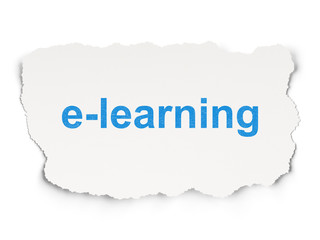 Education concept: E-learning on Paper background