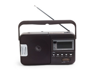 radio portable transistor old tuner fm set isolated