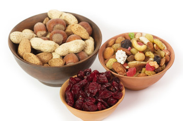 Mix nuts and dry fruits in a clay bowl