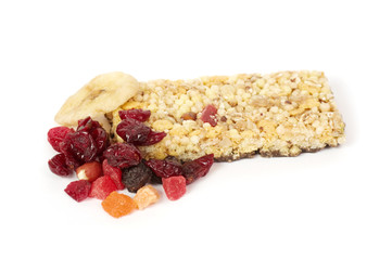 Tasty berry and musli bars. Healthy food