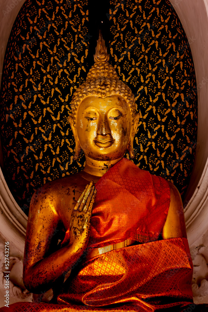 Wall mural buddha statue in thailand