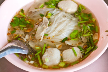 Noodle with meatball