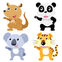 Plakat cute animal set