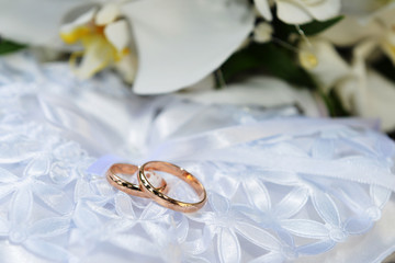 orchids and wedding rings