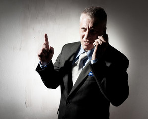 Businessman with a cellular phone