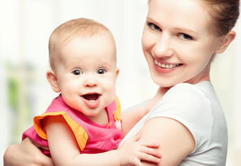 happy family. young mother with baby