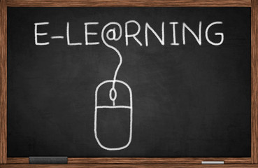 E-learning on chalkboard