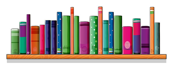 A shelf full of books