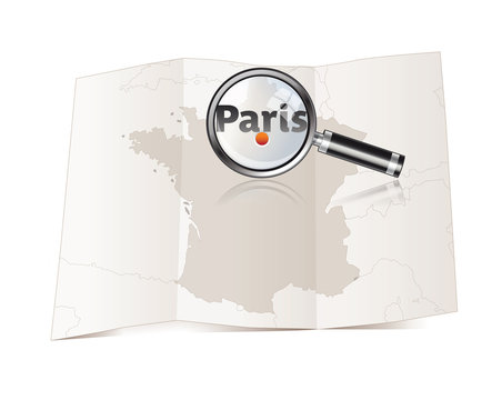 Carte de France - PARIS