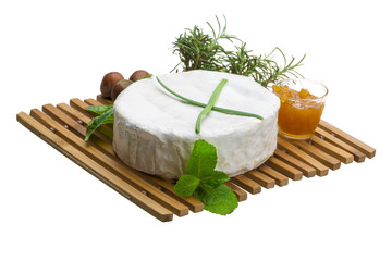 camembert witn herbs, nuts and honey