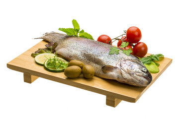 Fresh raw rainbow trout