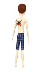 3d render of cartoon character with tick