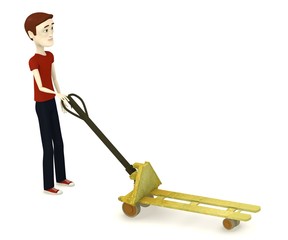 3d render of cartoon character with mover