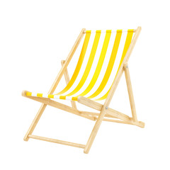 render of a deck chair, isolated on white