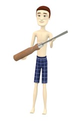 3d render of cartooon character with chisel