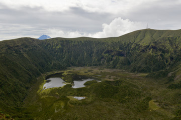 Fototapeta na wymiar Turystyka Caldera Faial na Azorach