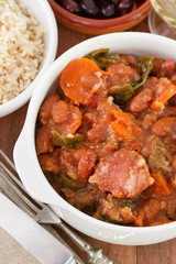 Fototapeta premium feijoada in the bowl with rice