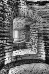 Interior of an ancient stone building
