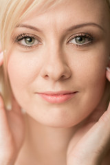 Obraz premium Portrait of beautiful young blond woman