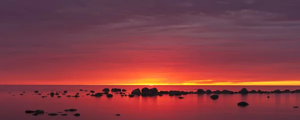 Photo sur Plexiglas Mer / coucher de soleil Beau coucher de soleil en mer
