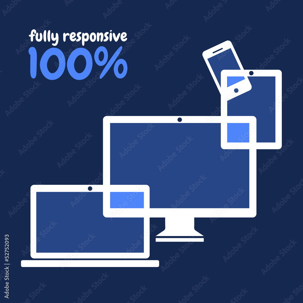 Wall mural 100% fully responsive web design