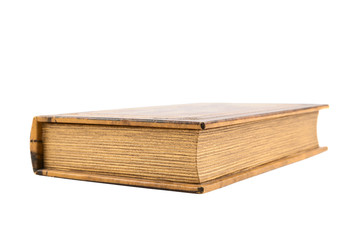 Old brown book isolated