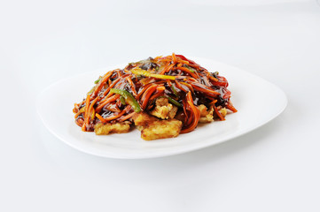 chicken with red sauce