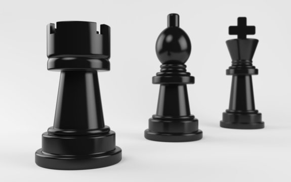 three chessmans